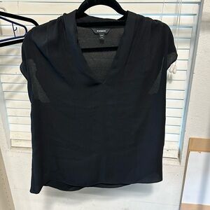 Express Short Sleeve Black Blouse